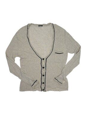 Ann Demeulemeester Micro Ribbed Cardigan in Grey